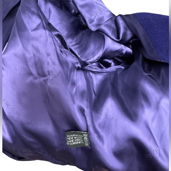 Escada New Wool & Alpaca Lux Purple Coat 36 - Picture 8 of 8